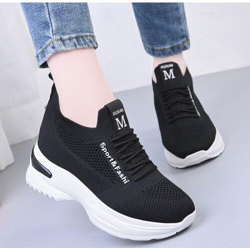 Summer Fashion Womens Designer Sneakers Chunky Trainers Female Luxury Sport Sneakers High Heel Shoes Ladies