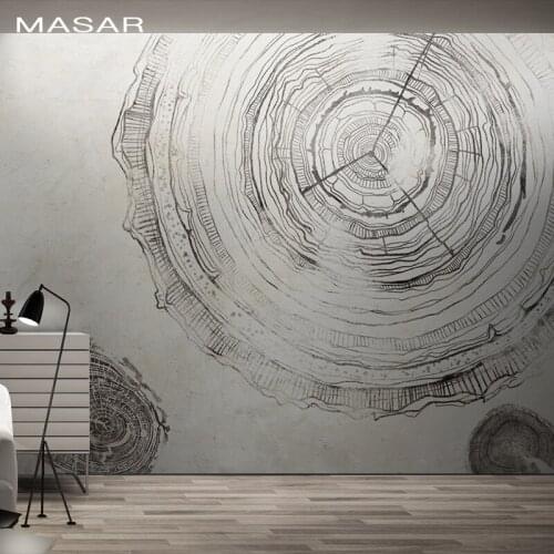 MASAR Original art imitation hand-painted watch mural office business background wall wallpaper waterproof TIME