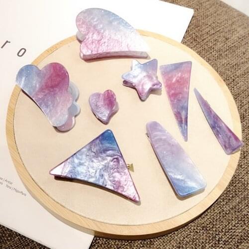 Fashion korean style Gradient color heart shape hair claws