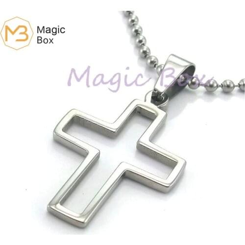 Fashion Pendant Stainless Steel Christian Bible Prayer Cross Pendant sliver Male Necklace Lovely wedding Jewelry
