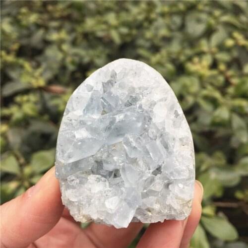 Natural Kyanite Quartz Crystal Cluster Rough Druzy Egg Geode Specimen Minerals Reiki Healing Chakra Gemstone