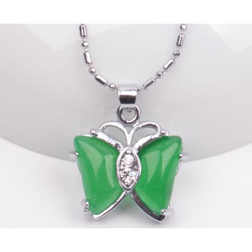 Natural Green Chalcedony Hand-carved Butterfly Pendant Fashion Boutique Jewelry Men and Women Popular Agate Gift Accessories
