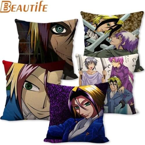 Anime Majin Tantei Nougami Neuro Pillowcase Bedroom Home Decorative Cover 45x45cm Square Zipper Pillow Cases Cotton Linen Fabric
