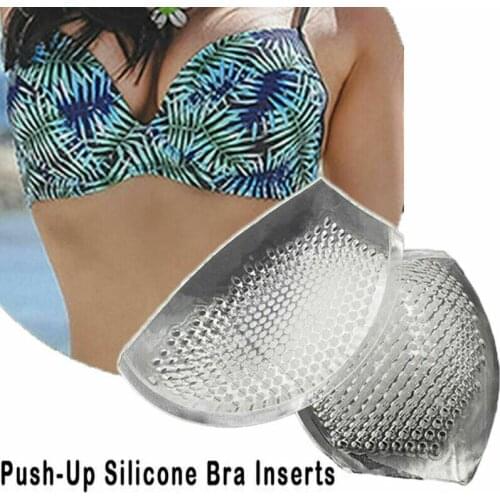 2020 New Hot a Pair Soft Bikini Bra Insert Silicone Round Pads Sexy Women Ladies Underwear Enhancer Swimsuit Push-up