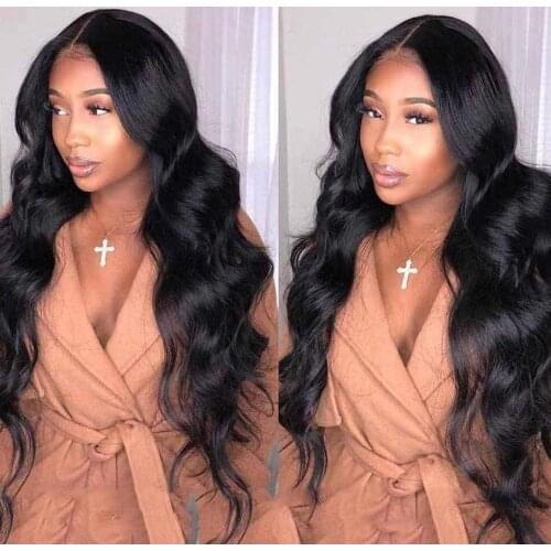 Beauty Queen 30 Inches Body Wave Wig Long Lace Front Wig Density 150% Brazilian Hair Wigs For Black Women 13X4 Wet and Wavy