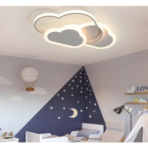 Led Ceiling Lamp for Childrens Room Bedroom Study nursery Modern Dimmable Creative Child Cloud Chandelier Lighting Fixture