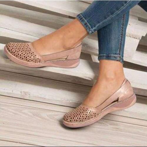 Womens Sandals 2021 Summer Handmade Ladies Shoes Leather Breathable Sandals Women Flats Retro Style Cusomized Support Slipper