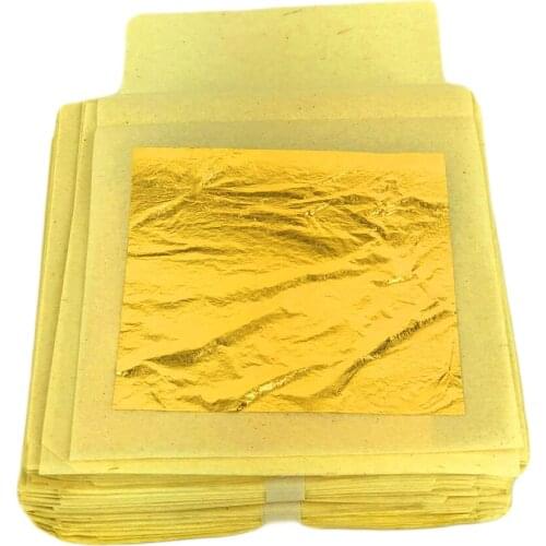 DIY 10 sheets 9.33x9.33 cm Genuine 24K Gold Leaf - Facial Beauty Food Decoration Craft Decoration Real Gold Leaf
