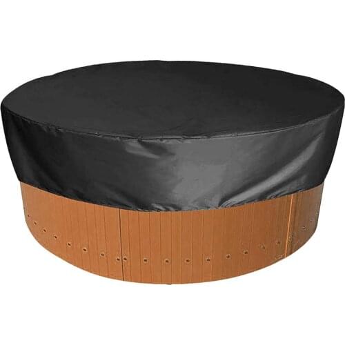 Foldable Round Swimming Pool Cover Rainproof Dust Pet Pool Covers Kiddie Pool Dust Tarpaulin For Pet Bath Pool Accessories