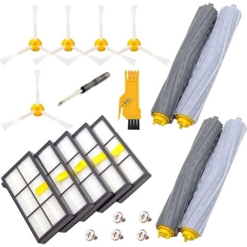 Replacement Parts For Irobot Roomba 860 880 805 860 980 960 Vacuums, With 5 Pcs Hepa Filter, 5 Pcs 3-Armedside Brush, 2 Set Debr