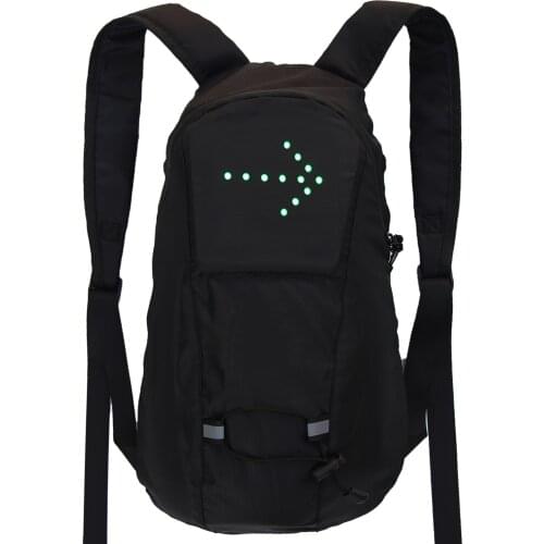 LED Wireless Cycling Vest 15L MTB Bike Bag Safety LED Turn Signal Light Vest Bicycle Reflective Warning Vests And Remote Cute