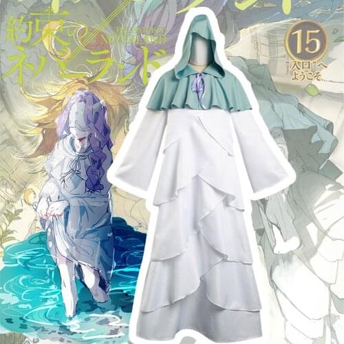 The Promised Neverland Mujika Cosplay Ghost Mujika Costumes for Halloween Carnival Party Events Anime Adult COS Christmas Gift