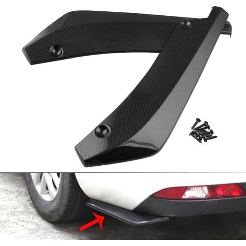 Universal 2pcs Car Rear Bumper Lip Diffuser Splitter Spoiler Scratch Protector Auto Back Lip