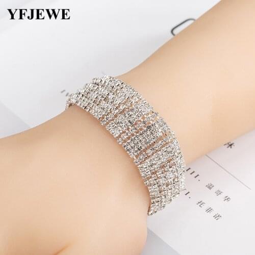 YFJEWE New Fashion Bracelets For Women Pulseras Mujer Wedding Crystal Bracelet Charm Femme Party Jewelry Friend Gift B230