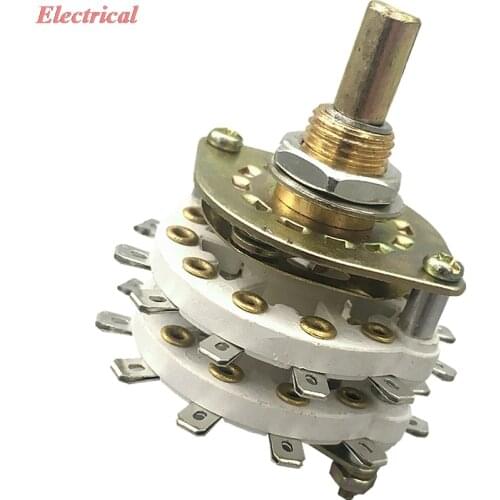 1PC Ceramic Rotary Switch Band Channel Selector 2Layer 2P7T/4P5T/6P3T/4P4T/8P2T/2P8T/2P6T/2P11T KCX(Small) KCZ(Medium)KCT(Large)