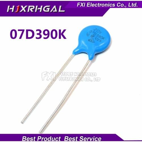 10PCS 07D390K Piezoresistor 7D390K 39V Varistor Resistor