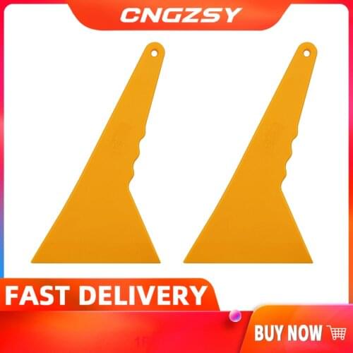 2pcs Durable Long Handle Plastic Triangle Squeegee For House Floor Cleaning Car Window Tint Film Sticker Wrapping Scraper A01