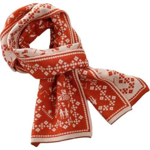 2020 Autumn Winter new Retro childrens scarves all-match decoration Boys and Girls Warm wool scarf kids knitted long scarf