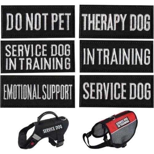 3D Embroidery Pet Dog Harness Collars Patch for Dogs Pet Matching Copybook Dismantling Hook Loop Mark Stickers