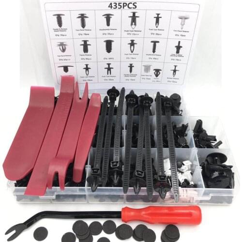 435Pcs/Set 18 Kinds Car SUV Auto Fender Door Hood Bumper Trim Clips Car Plastic Clip Rivet Fender for Audi Mercedes VW Toyota