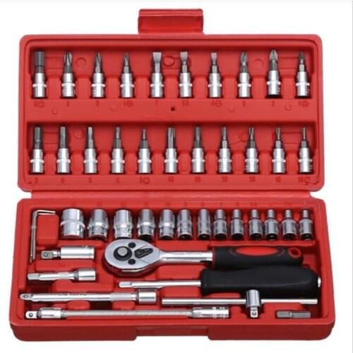 46 pieces of car repair ratchet wrench socket tool socket wrench hand tool ratchet wrench garage tool
