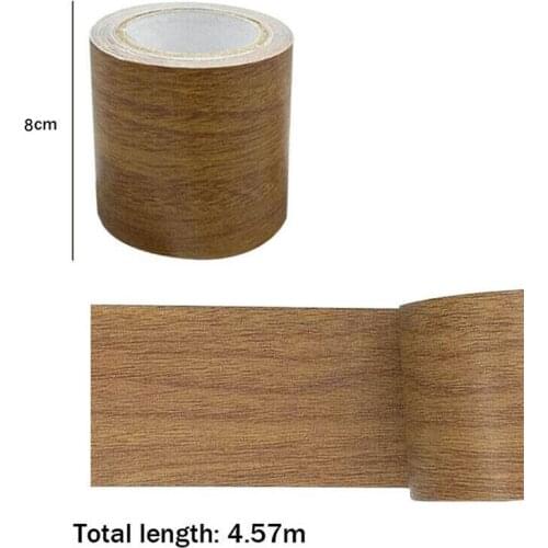 8cm Home Wood Grain Repair Tape Retro Decoration Wall Paste Floor Repair Sticker PVC Waterproof Antifouling Renovation Sticker