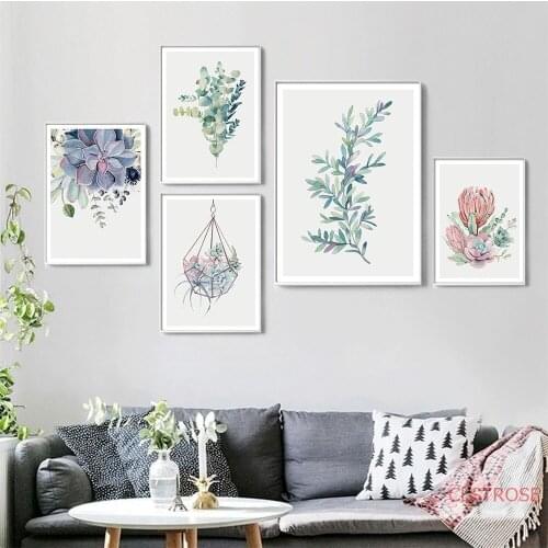 Diamond Painting Succulent Plants Wall Art Print Nordic Poster Leaf Flowers Cactus Posters And Prints Living Room Decoration