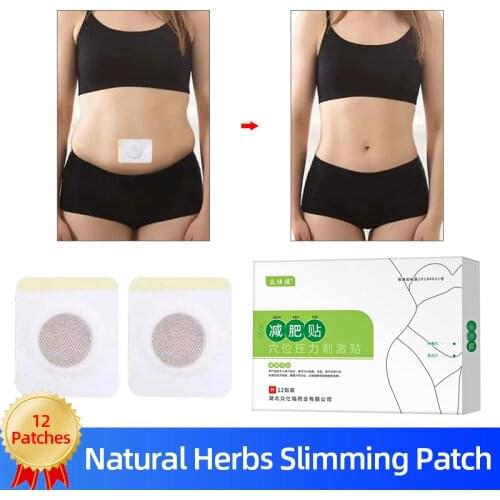 12Pieces Slimming Patch Fat Burning Losing Weight Sticker Detox Adhesive Slim Patch Anti-Cellulite Plaster