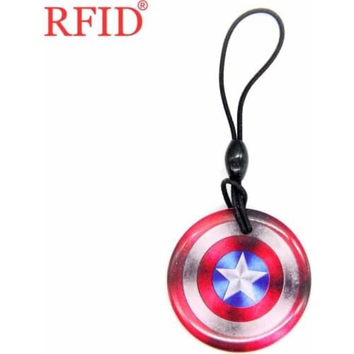 UID S50 1K 13.56Mhz Rewritable Keyfob Keychain Changeable RFID Card For Access Control Dropping Glue Waterproof Keychain 1pcs