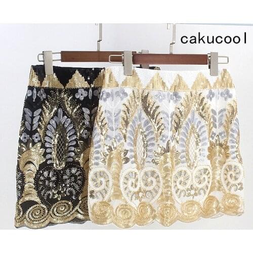 Cakucool Pencil Skirts With Flowers