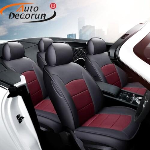 AutoDecorun Perforate Leather Seat Cover for Audi A7 Automobiles Seat Covers Set Cowhide Car Seat Protector Interior Accessories