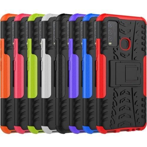10pcs/Lot Hybrid Rugged Phone Case For VIVO Y50 Y17 Y15 Y12 U3X V11 V9 V15 Pro Hard PC TPU Silicone Armor Cover