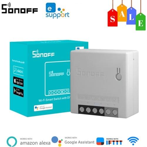 Itead Sonoff MINIR2 2-Way DIY Wifi Switch Smart Home Kits Via EWeLink App Remote Control Light Switch Work With Alexa GoogleHome