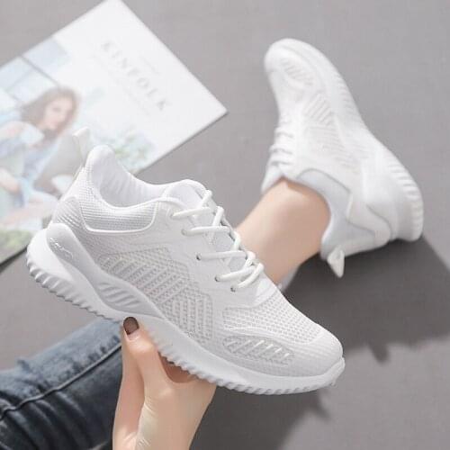 New Women White Sneaker Sports Shoes for Femal Famous Comfortable Running Footwear