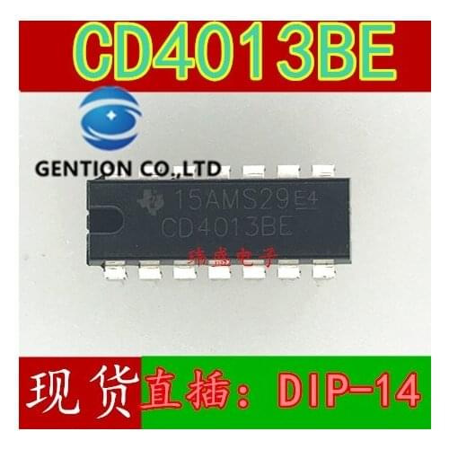 20PCS CD4013 CD4013BE DIP-14 logic chip in stock 100% new and original