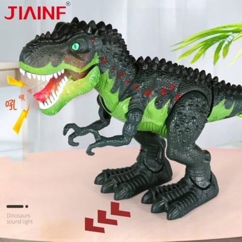Simulation Jurassic World Camp Cretaceous Electronic Dinosaurs Walking Toys Robot Model Rex Sounding Toys For Childrens Boys