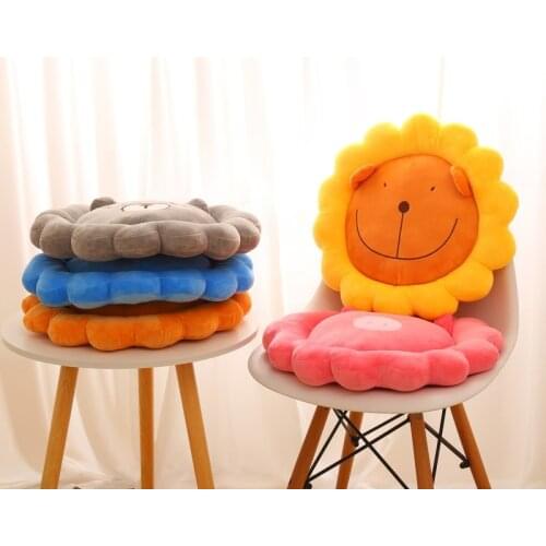 Cartoon Animal Lion Cushion PP Cotton Round Dining Chair Cushion Floor Cushion Student Cushion Office Chair Chair Cushion
