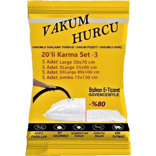 20 li Mixed Set-3 Vacuum Storage Bag-Vacuum Bag