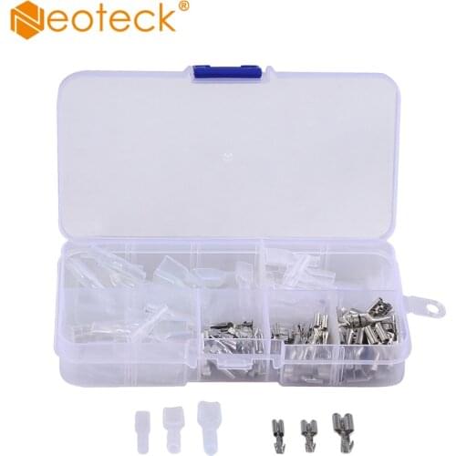 Neoteck 120 tlg. Kabelschuhe Sortiment Quetschverbinder Steckverbinder Flachstecker Set insulated Terminal HIGH QUALITY