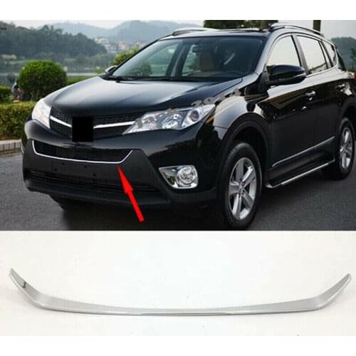 Fit For Toyota RAV4 2014-2015 Silver Front Grille Bumper Upper Protection Trim