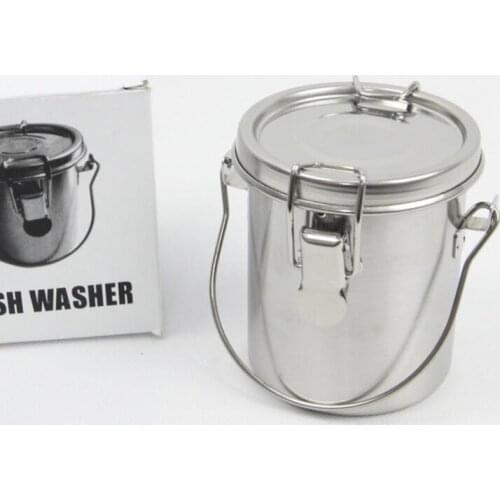 Portable Oil Paint Brush Washing Bucket Wash Pen Barrel Stainless Steel Washer