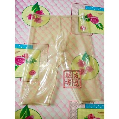 TRANSPARENT LATEX SHORTS MEN LATEX UNDERWEAR WIHT HANDMADE CONDOM CUSTOM MADE