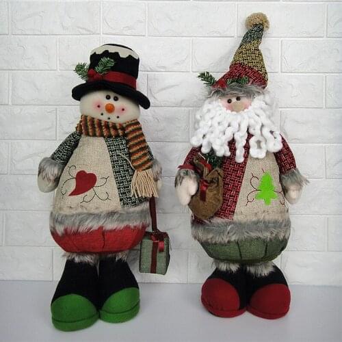 Christmas Ornaments Santa Claus Snowman Figures Doll Wall Decor Hanging Pendant Christmas Tree Decorations Xmas New Year Gifts