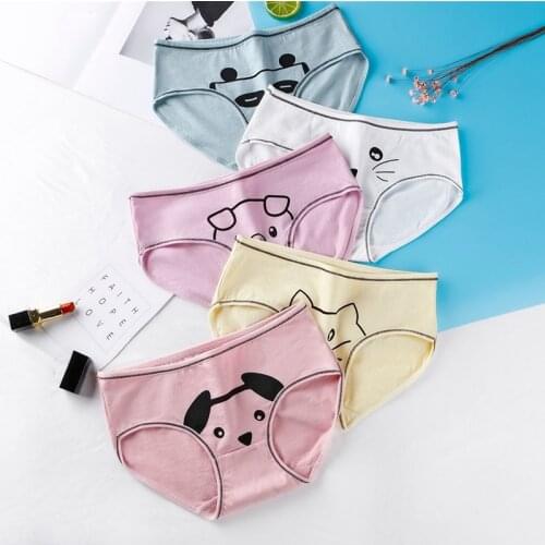 Cartoon Panties Animal Pattern Panties Underwear Interesting Breathable Print Girl Briefs Panties
