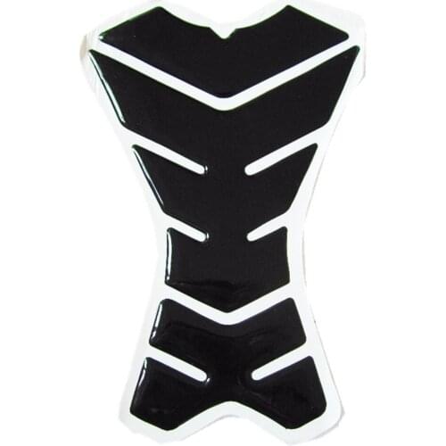 Universal Motorcycle Oil Fuel GasTank Pad Cover Tank Protector Decal Stickers BLACK