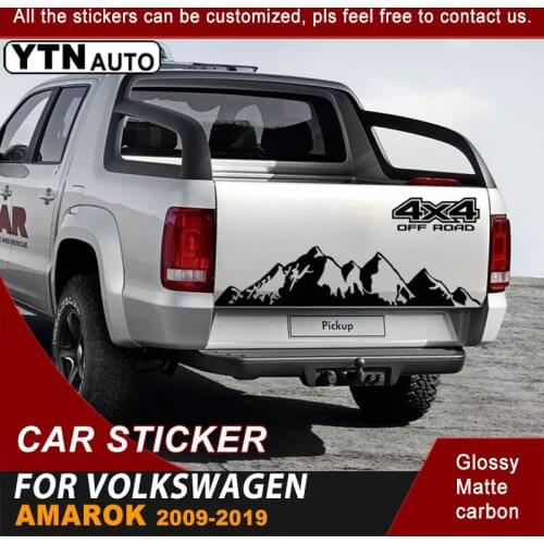 Tail Gate Car Decals 4x4 Off Road Mountain Graphic Vinyl Cool Car Stickers For Volkswagen Amarok 2009-2019 Auto Accessories