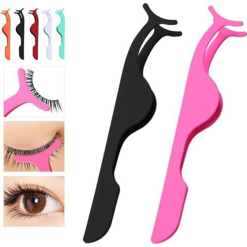 10/20Pcs Stainless Steel False Eyelashes Tweezers Eyelash Extension Auxiliary Clamp Makeup Tool Lash Applicator Remover Clip