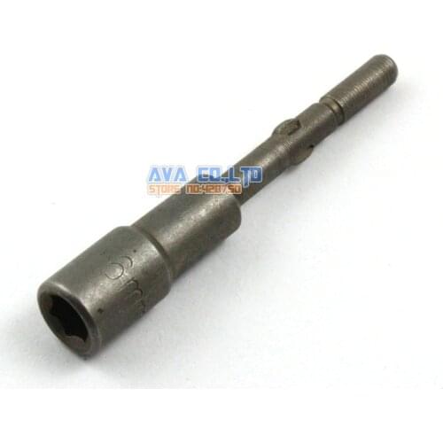 10 Pieces 6mm Hex Nut Setter Driver S2 Steel 5mm Round Shank 65mm Long