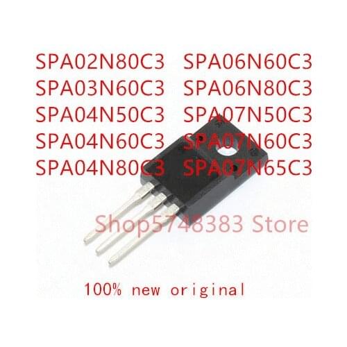 10PCS SPA02N80C3 SPA03N60C3 SPA04N50C3 SPA04N60C3 SPA04N80C3 SPA06N60C3 SPA06N80C3 SPA07N50C3 SPA07N60C3 SPA07N65C3 TO-220F