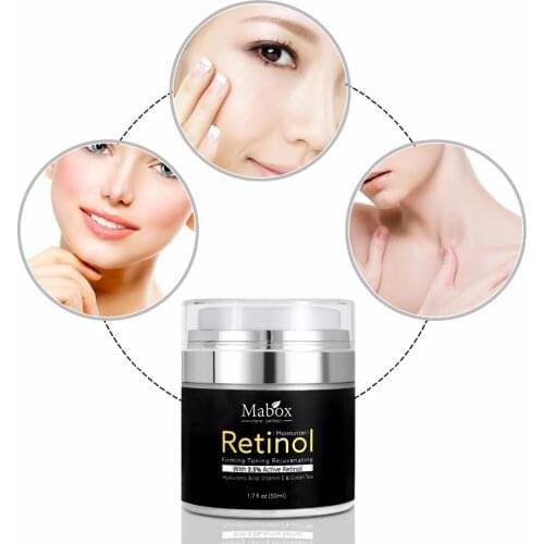 2.5%Moisturizer Retinol Facial Cream Pure Retinol For Face Hyaluronic Acid Antiaging Vitamin E Collagen Retin-a Cream 50g